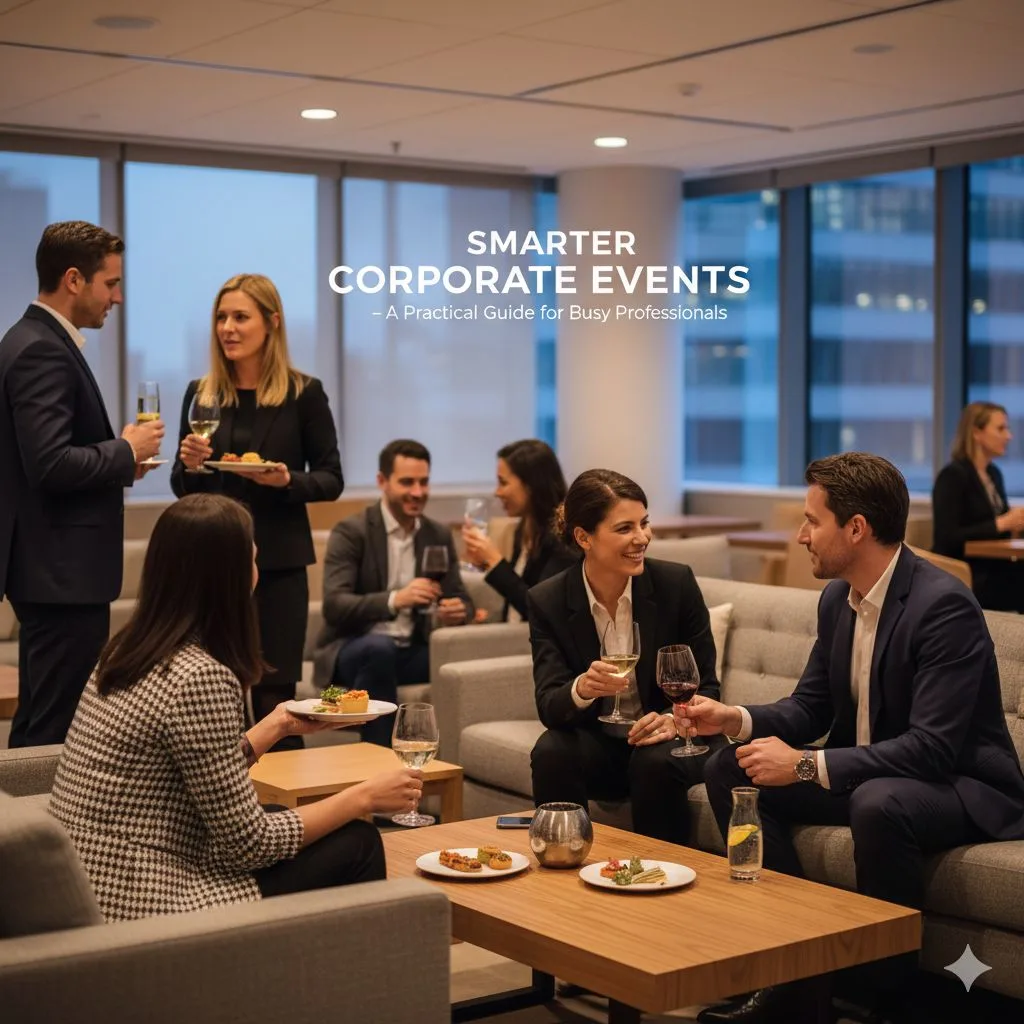 Corporate event planning setup